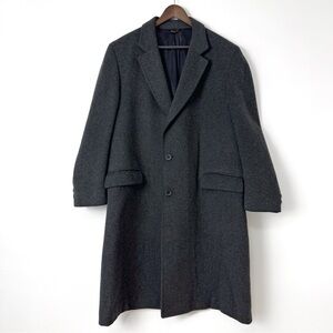 Vintage Wool Topcoat Olson’s Wheaton Illinois Charcoal Grey Classic